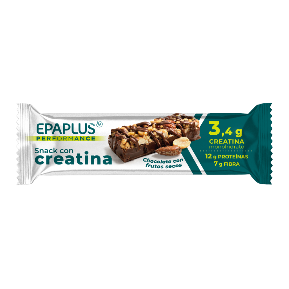 Snack con Creatina – Frutos Secos y Chocolate Negro EPAPLUS Performance 40 g