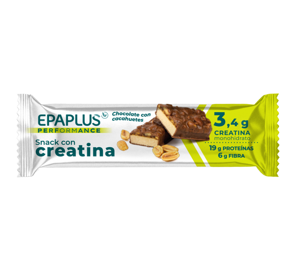Snack con Creatina – Cacahuetes y Chocolate EPAPLUS Performance 55 g