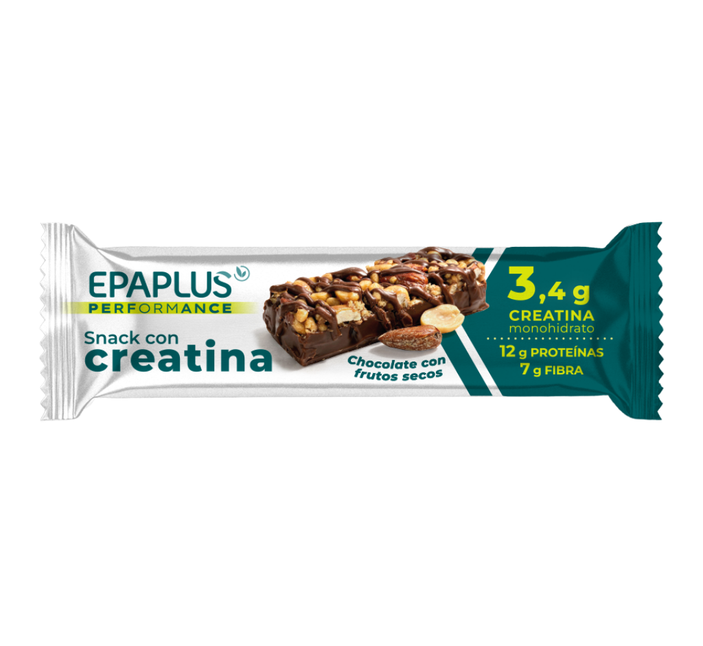 Snack con Creatina – Frutos Secos y Chocolate Negro EPAPLUS Performance 40 g